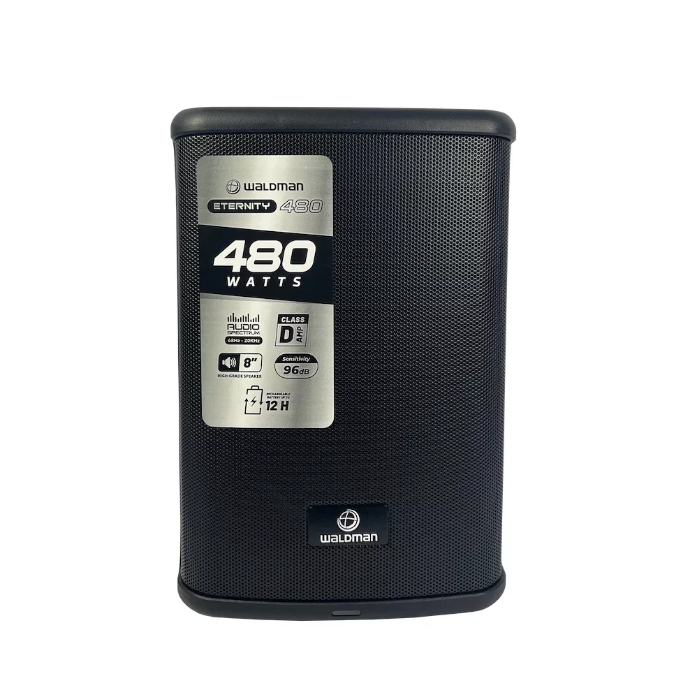 CAIXA AMPLIFICADA 8" COM BATERIA WALDMAN ET-480