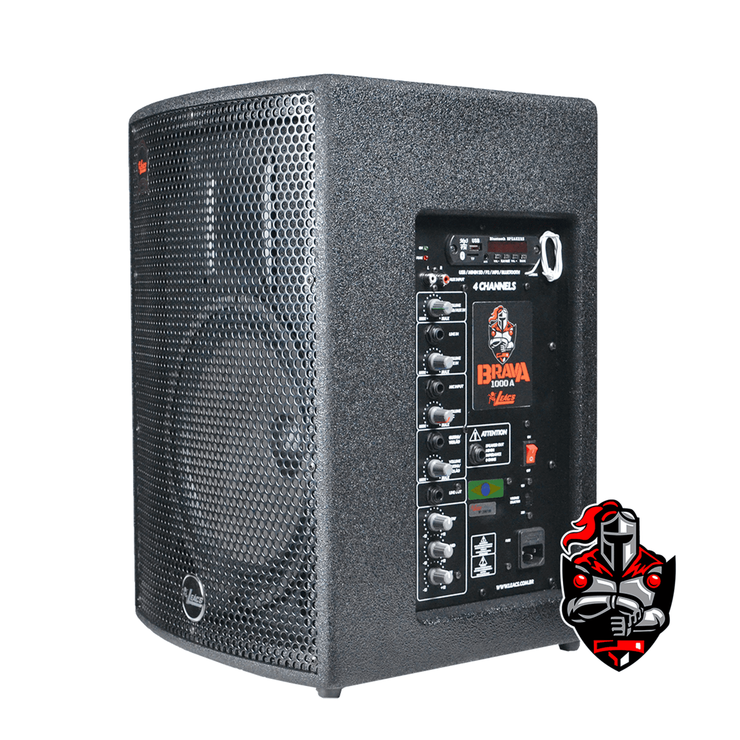 CAIXA BRAVA ATIVA 1000 150W RMS 10" LEACS