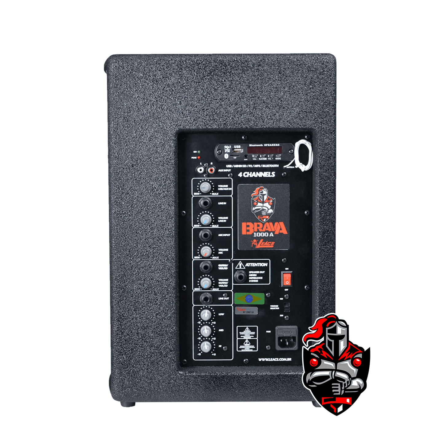 CAIXA BRAVA ATIVA 1000 150W RMS 10" LEACS