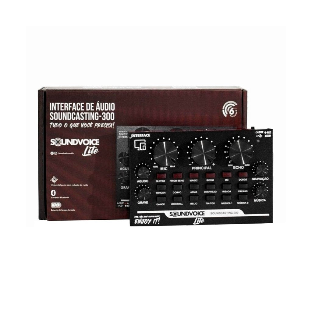 INTERFACE DE ÁUDIO SOUNDVOICE LITE SOUNDCASTING 300