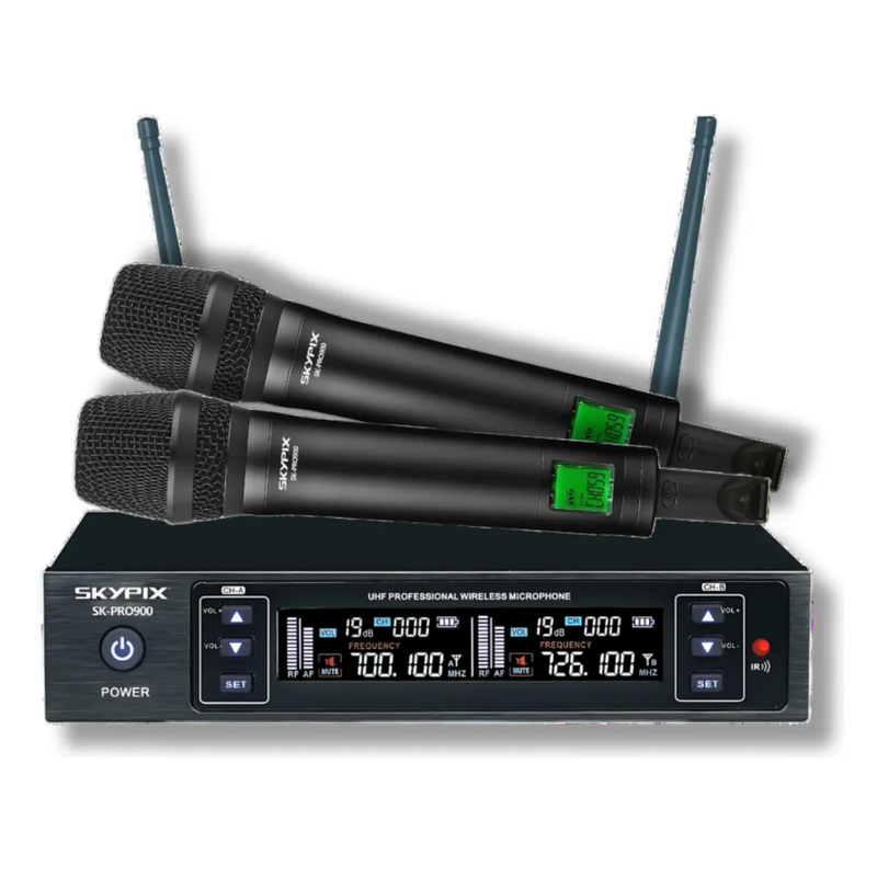 MICROFONE DE MAO FREQ UHF: ENTRE 614-690 MHZ SKYPIX SKPRO900