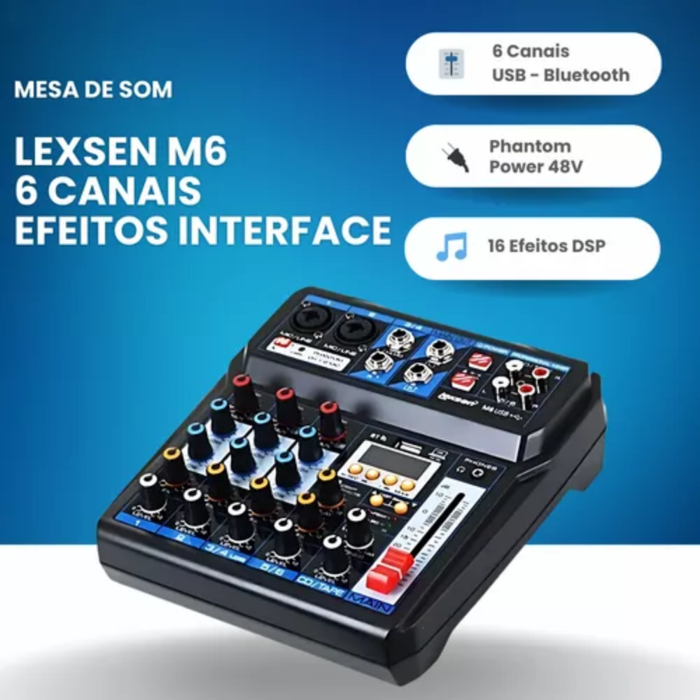 MESADE SOM 6 CANAIS M6 LEXSEN