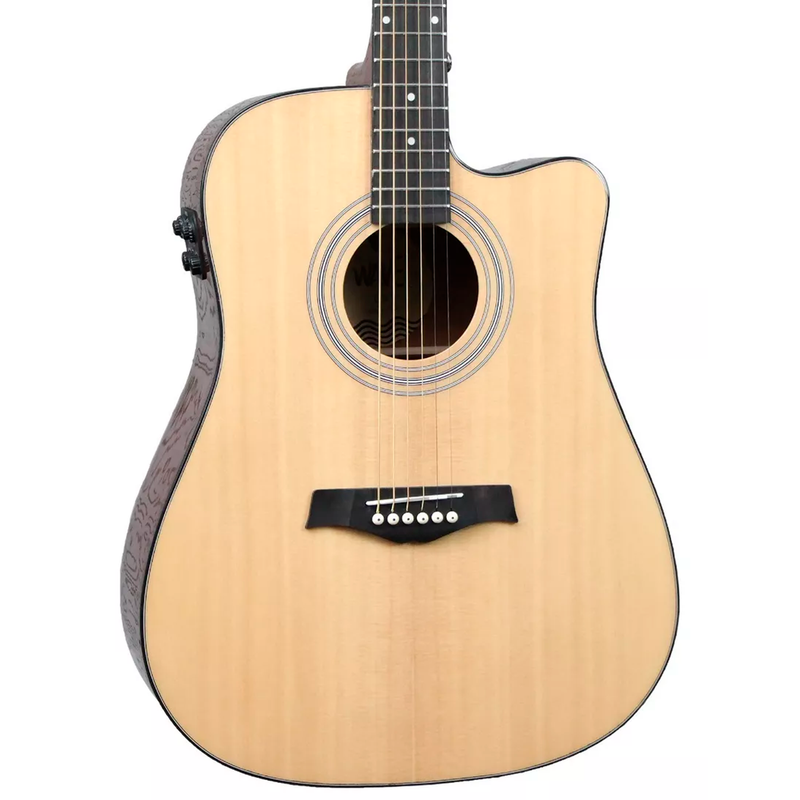 VIOLAO PHX AÇO ELET WAVE FOLK NATURAL