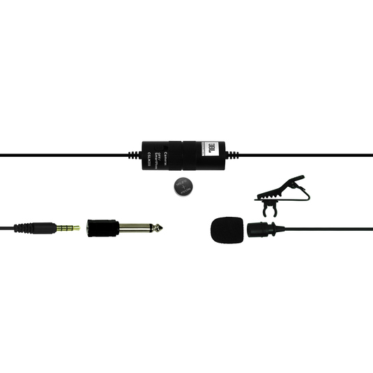 Microfone de Lapela JBL CSLM20B Omnidirecional Cabo 6 m
