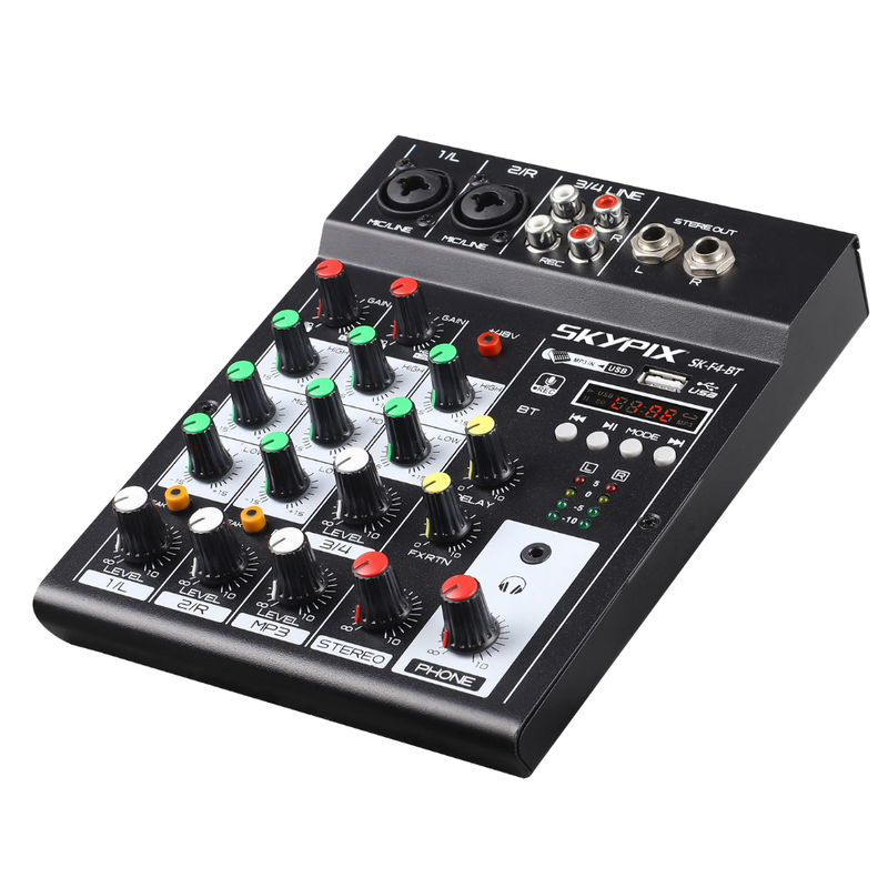 MESA DE SOM 4 CANAIS SKYPIX SKF4BT