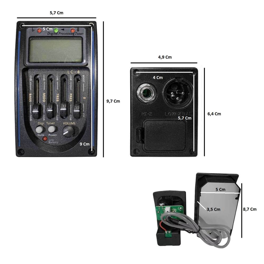 PRE AMPLIFICADOR PARA VIOLÃO SPRING PRG-04