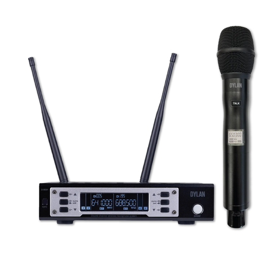 Microfone Sem Fio Dylan D9001TB Talkback — UHF Profissional com Função Talkback Exclusiva