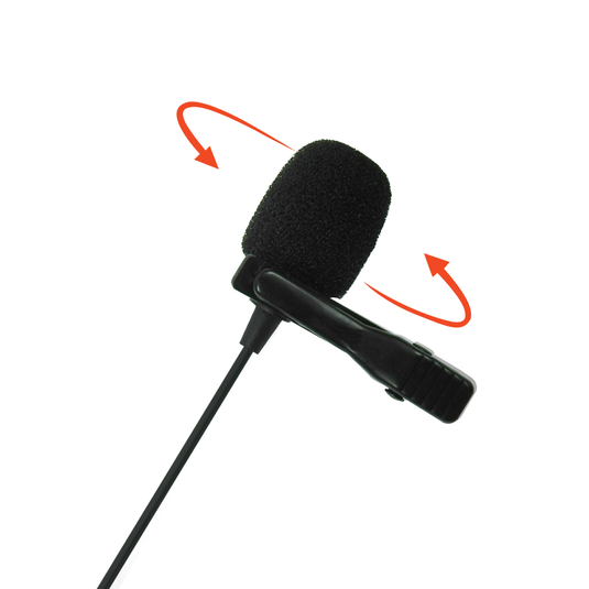 Microfone de Lapela JBL CSLM20B Omnidirecional Cabo 6 m