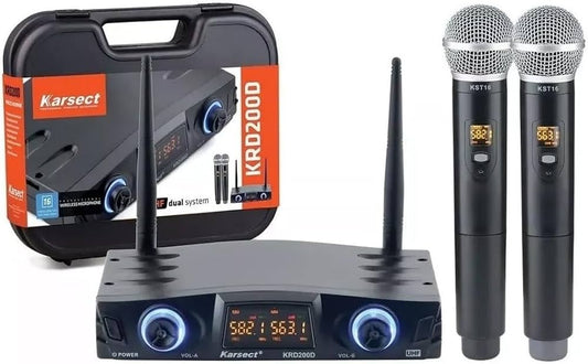 MICROFONE S/FIO KARSECT KRD200DM DUPLO MAO