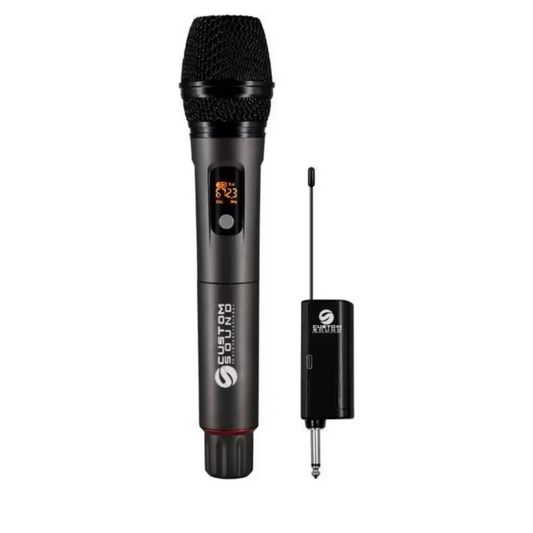 MICROFONE SEM FIO BASTAO E RECEIVER P10 USB CUSTOM SOUND CW 70