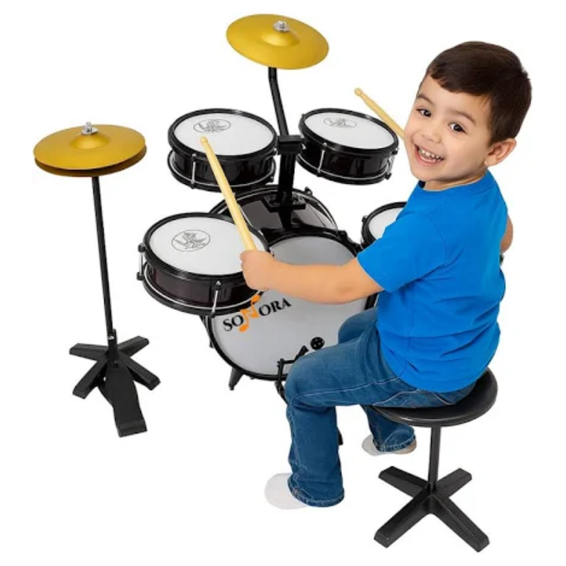 BATERIA AM2 + CHIMBAL ROCK BABY Preto