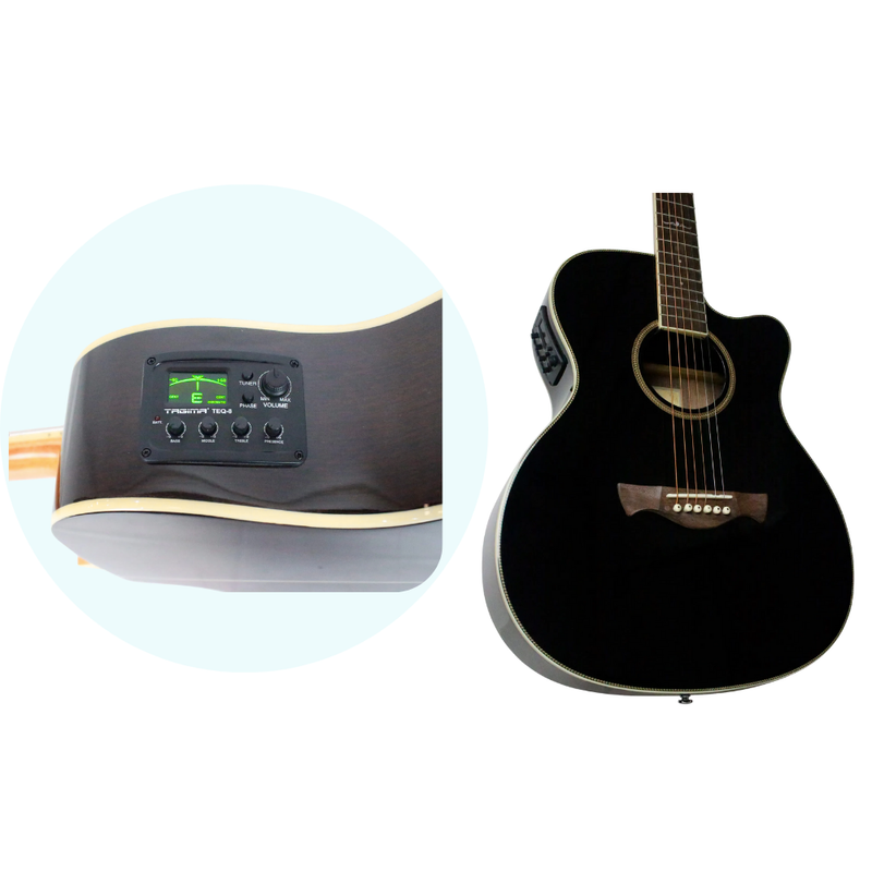 Violão Eletroacústica Tagima WS-30 EQ Preta – Jumbo Aço com Cutaway e Equalizador ativo