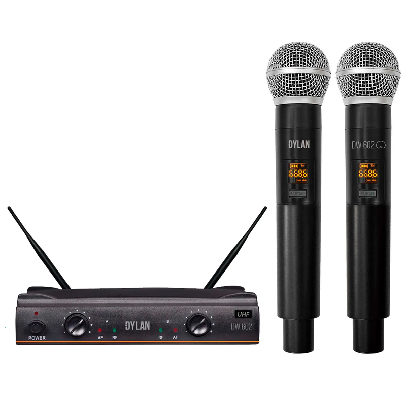 MICROFONE DUPLO SEM FIO DW602 MAX DYLAN