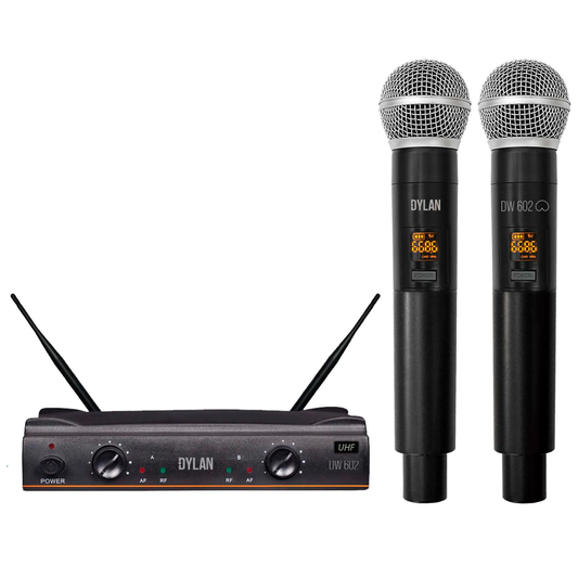 MICROFONE DUPLO SEM FIO DW602 MAX DYLAN
