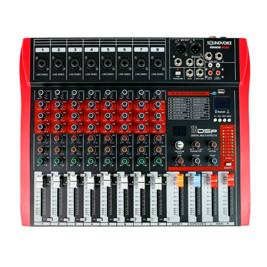MESA DE SOM SOUNDVOICE MR802 RUBI