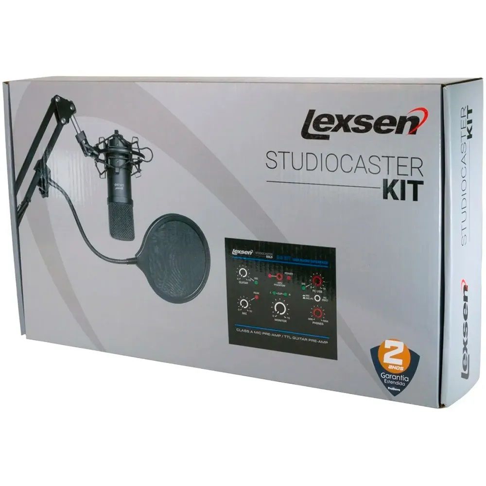 KIT INTERFACE + MICROFONE CONDENSADOR LEXSEN