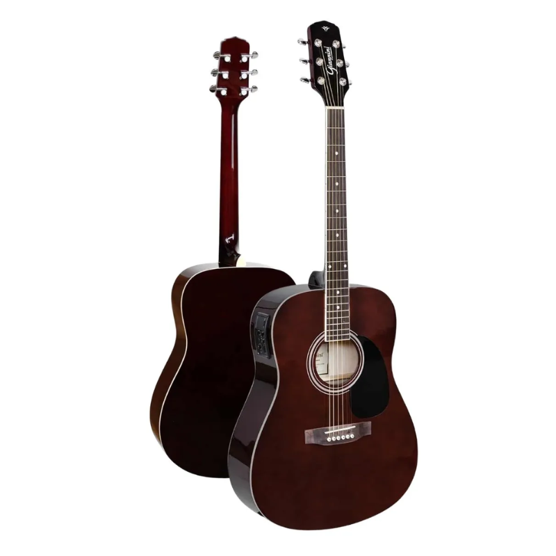 VIOLÃO AÇO ELETRICO FOLK FULL COR DARK WINE GIANNINI GD1