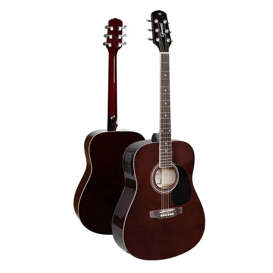 VIOLÃO AÇO ELETRICO FOLK FULL COR DARK WINE GIANNINI GD1