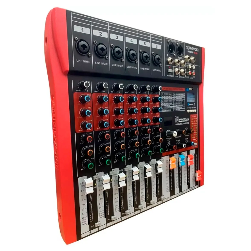 MESA DE SOM SOUNDVOICE MR802 RUBI