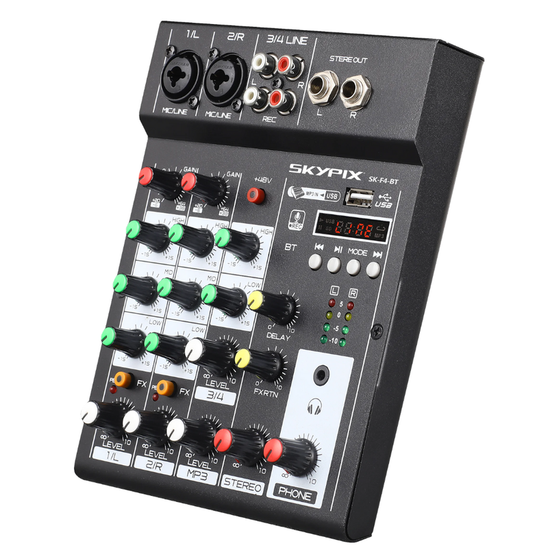 MESA DE SOM 4 CANAIS SKYPIX SKF4BT