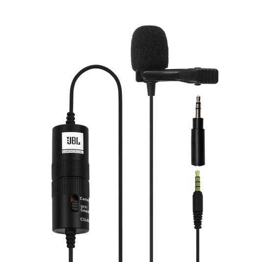 Microfone de Lapela JBL CSLM20B Omnidirecional Cabo 6 m