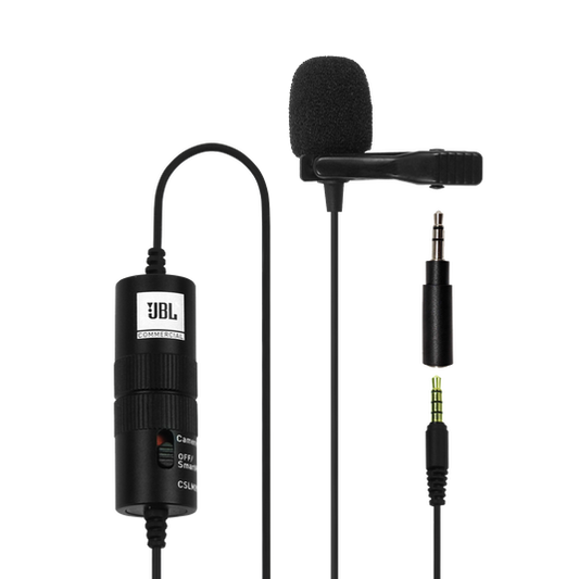 Microfone de Lapela JBL CSLM20B Omnidirecional Cabo 6 m