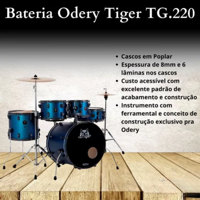 BATERIA ODERY TIGER SERIES TG220-HW-CHCR CHAMELEON TG.220-HW-CHGR