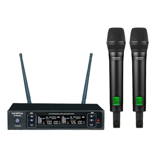 MICROFONE DE MAO FREQ UHF: ENTRE 614-690 MHZ  SKYPIX SKPRO900
