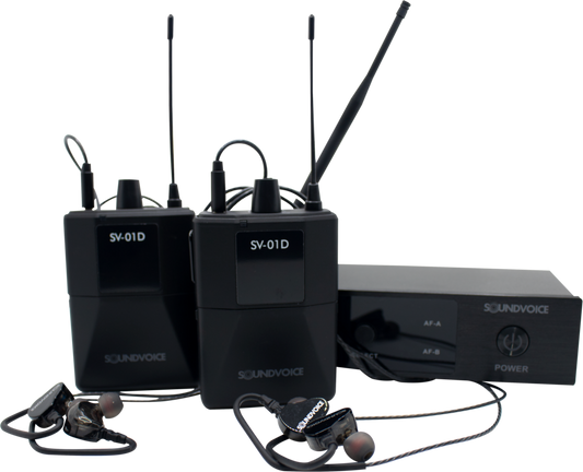 RETORNO SEM FIO DUPLO IN-EAR SOUNDVOICE SV-01D