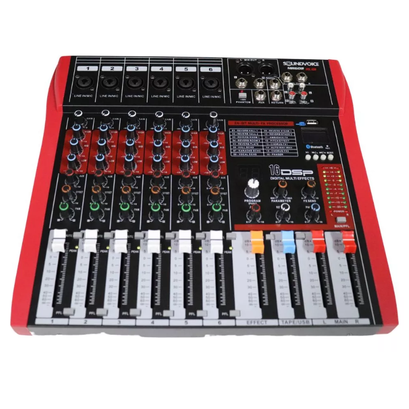 MESA DE SOM SOUNDVOICE MR602 RUBI