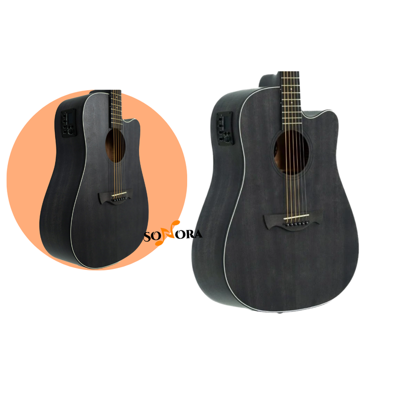 VIOLAO FOLK CUTAWAY EQ ACO OKOUME OP TBW-200 BK TAGIMA